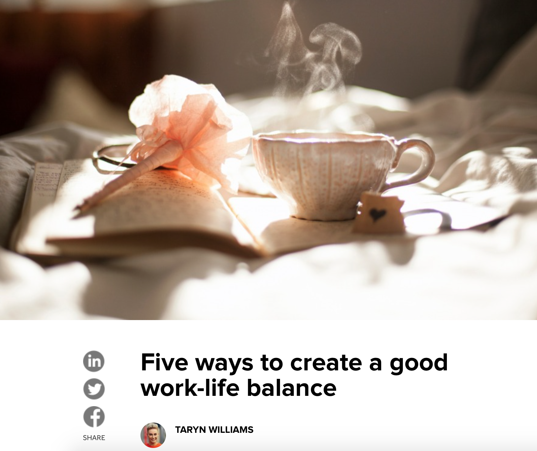 Five ways to create a good work-life balance - WINK Models